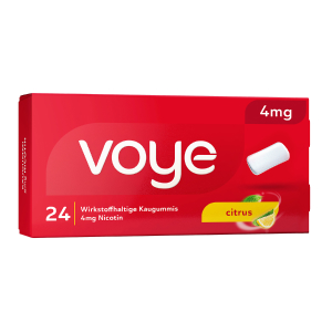 VOYE Citrus 4 mg wirkstoffhalt.Kaugummi m.Nikotin